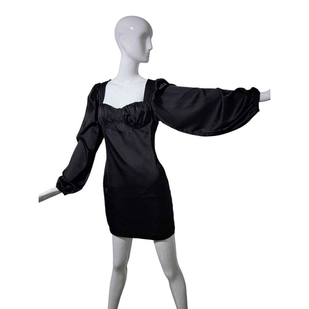 Y2K Forever 21 Babydoll Milkmaid Mini‎ Dress Women's size Large Puff Whimsigoth